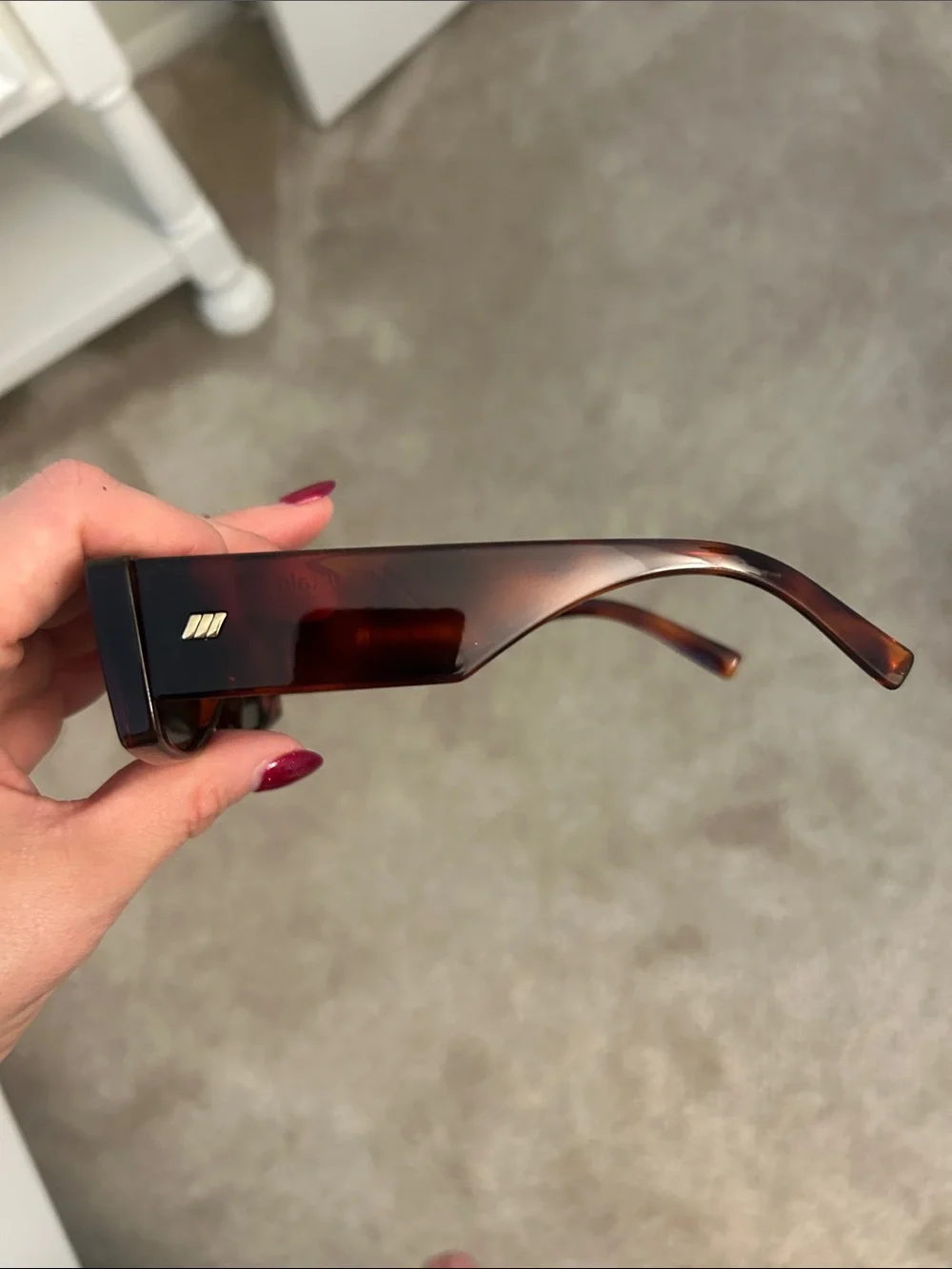 Le Specs brown rectangular sunglasses